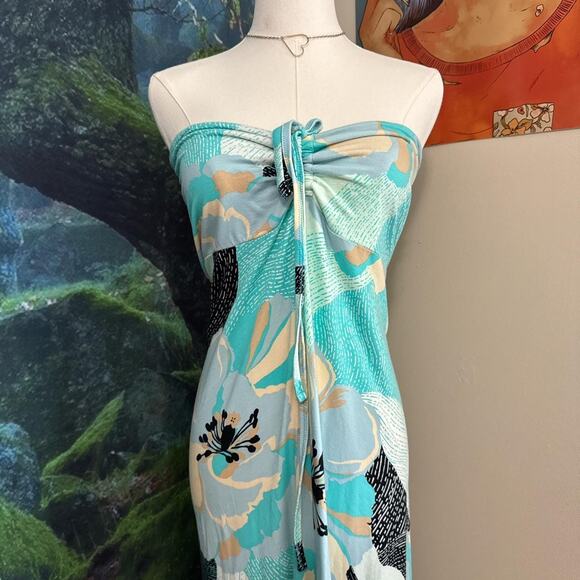 patagonia kamala hibiscus field floral halter midi dress - Picture 3 of 8